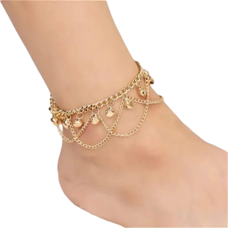 Beautiful Anklet In Golden