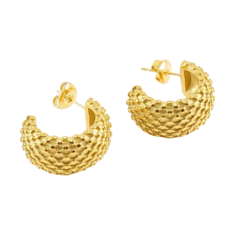 Premium Golden Pearl Earrings